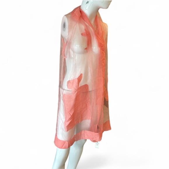 Chanel Chanel No 5 Sheer Coral Silk Organza Scarf or Wrap Size OS NWT - Picture 13 of 16